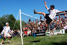 Emmanuel Bouchard at the 12004 world footbag championship